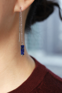 모드곤(MODGONE) 라피스라즐리 롱 귀걸이 Lapis Lazuli Long Earring