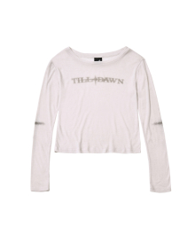 PIERCE LOGO LONG SLEEVE TEE (W) off white