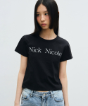 닉앤니콜(NICK&NICOLE) NICOLE SIGNATURE CROP TOP_BLACK