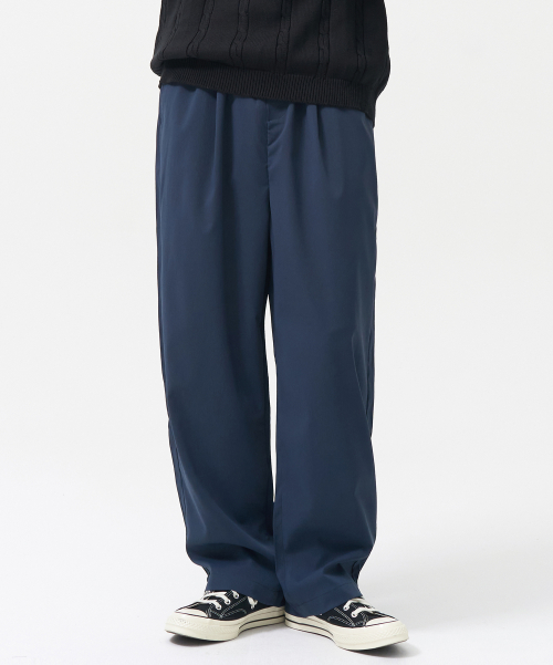 Брюки на резинке из сирсакера (NAVY)