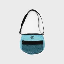 MESH POCKET CROSS BAG - SKY BLUE