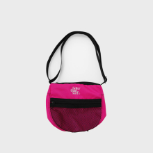 MESH POCKET CROSS BAG - HOT PINK