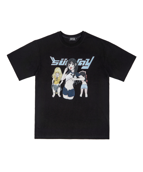 선데이오프클럽(SUNDAYOFFCLUB) `bjork` Homage Oversized T