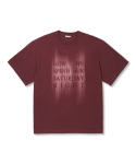 주앙옴므(JUAN HOMME) 브러쉬 페이딩 하프 슬리브 티셔츠 (와인)