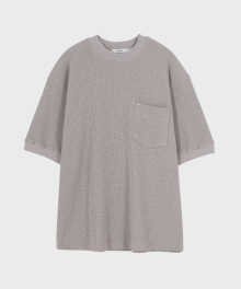 빈티지 슬라브 하프 티셔츠 Gray