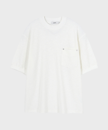 빈티지 슬라브 하프 티셔츠 Off white