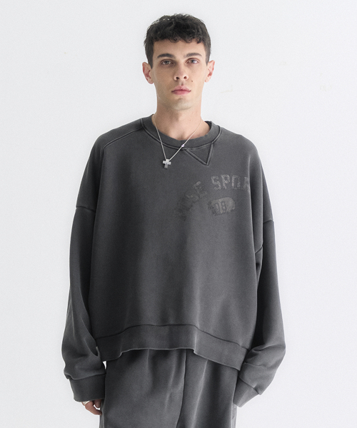 UNBALANCED SWEATSHIRT (CHARCOAL)