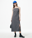 마조팩토리(MAJO FACTORY) Slit Long Dress [Grey]
