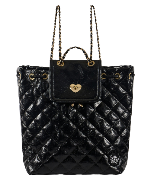 BETTYBOOP Quilting Chain Backpack_Black