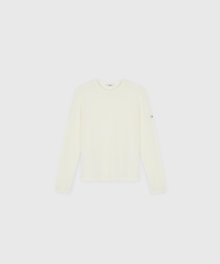 CLEAR JERSEY LONG SLEEVE TOP CREAM WHITE