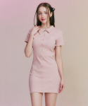 문페어리(MOON FAIRY) MF 페어리 카라 미니 드레스-핑크