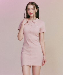 MF 페어리 카라 미니 드레스-핑크