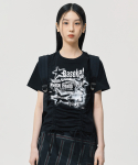 피지컬 에듀케이션 디파트먼트(PHYSICAL EDUCATION DEPARTMENT) [WOMENS] PHYPS® STAR BASKETBALL CROP SS BLACK