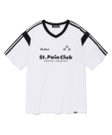세인트페인(SAINTPAIN) SP M.M.C 스타 바시티 브이넥 티셔츠-화이트
