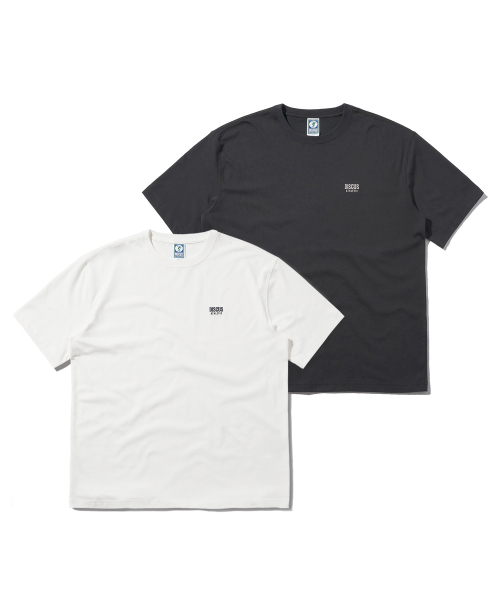 Oversized Logo 2-Pack Askin Ice Cotton T-shirt белый & чёрный