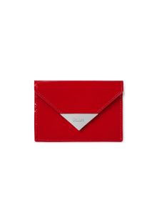 TRIANGLE FLAP CARD HOLDER - CHERRY RED
