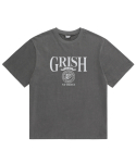 그리쉬(GRISH) 로즈 엠블렘 피그먼트 티셔츠 블랙차콜