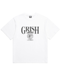 그리쉬(GRISH) 로즈 엠블렘 로고 티셔츠 화이트