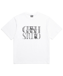 그리쉬(GRISH) 하프톤 3D 로고 티셔츠 화이트