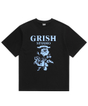 그리쉬(GRISH) 로즈 블러 블랙 티셔츠
