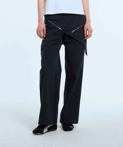 L11 WRAP SKIRT PANTS(тёмно-синий)