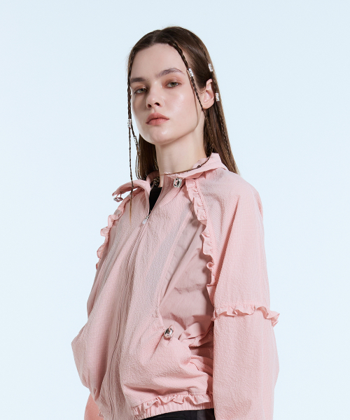 L11 FRILL WINDBREAKER(розовый)