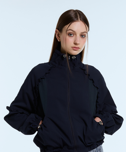 LARTIGENT☆L11 FRILL WINDBREAKER 라티젠(LARTIGENT) L11 FRILL WINDBREAKER(NAVY) - 사이즈