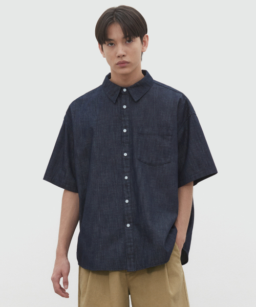 Over Denim Short Shirts DCSH004Indigo