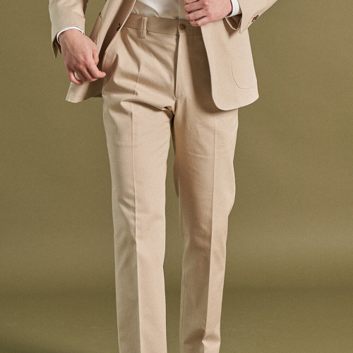 Брюки ALCPT004 straight из хлопка l.beige