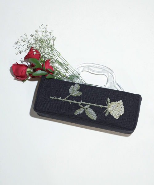 MUSINSA SCULPTOR Granny Lucite Handle Bag Black