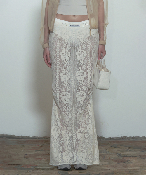 【新品未使用】SCULPTOR Table Cloth Maxi Skirt 스컬프터(SCULPTOR) Table Cloth Maxi Skirt Glossy Black - 사이즈