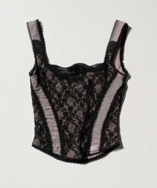 스컬프터(SCULPTOR) Team Mary Corset Top Black/Blush - 사이즈