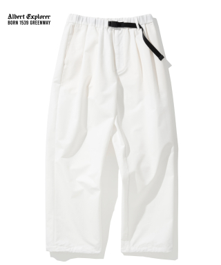 유니폼브릿지 AE two tuck strap banding pants white