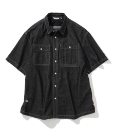 AE denim s/s shirt 7.5oz black rinsed