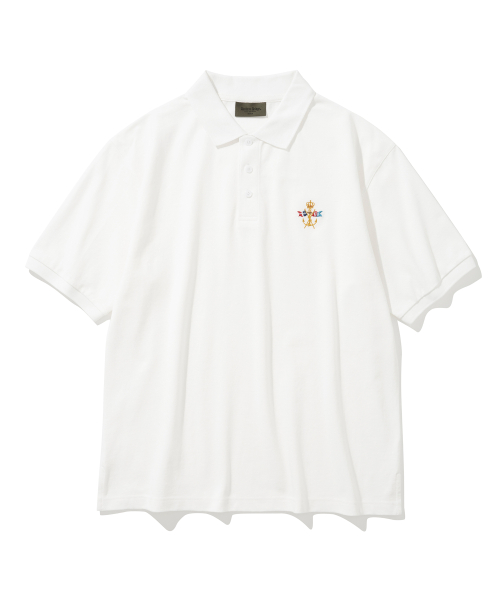 flag pique s/s tee off белый