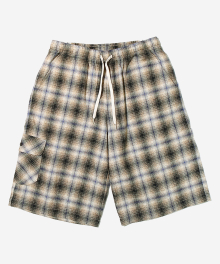 Cosmo Checker Flannel Carpenter Shorts Gray