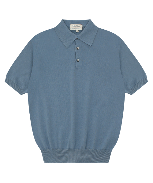 Essential Short Sleeve Polo Knit (Marine синий)