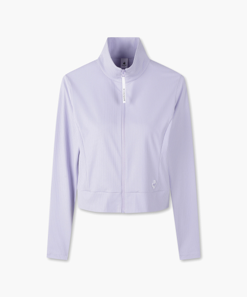 Женский Cool Cote рифлёный жакет на молнии — Purple (QP222OFT41)