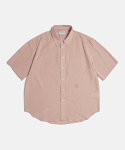 에스피오나지(ESPIONAGE) Draped Linen Tencel S/S Shirt Soft Peach