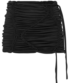 Handmade Twisted Skirt (FL-236_Black)