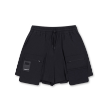 Nylon Stretch Cargo Pocket Shorts (for Women)_G5PAM24541BKX