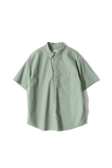 Poole Extra Typewriter Short Sleeve Shirt Sage Green