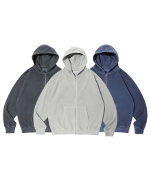 [2PACK] Vintage Pigment Hoodie Zip Up 3color