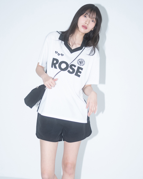 ★HAVISM★ ROSE SOCCER UNIFORM S/S TEE(WHITE) 해비즘(HAVISM) ROSE SOCCER UNIFORM S/S TEE(WHITE) - 사이즈