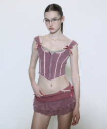 Rosy Terry Corset Top Purple