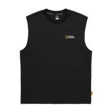 N242MTS410 세미오버핏 크로우 남성 민소매 티셔츠 CARBON BLACK