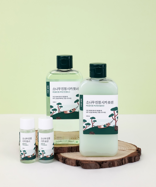 라운드랩() 포 맨 소나무 진정 시카 토너 로션 2종 세트(+토너/로션 20ml 증정) 상품 이미지
