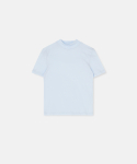 제이리움(JRIUM) 텐셀 슬림 모크넥 티셔츠 블루