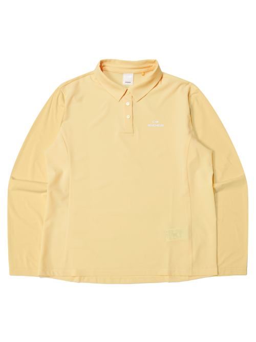 Женское поло ICE LONG REIN с длинным рукавом_YELLOW MUSTARD