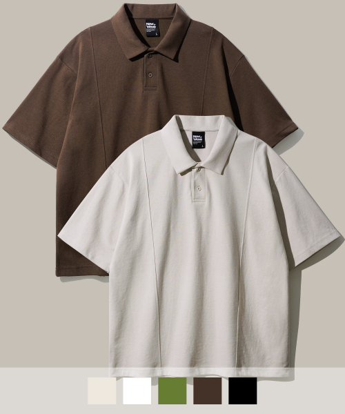 [2PACK]Double хлопок pintuck воротник halfsleev t-shirts YKST1453